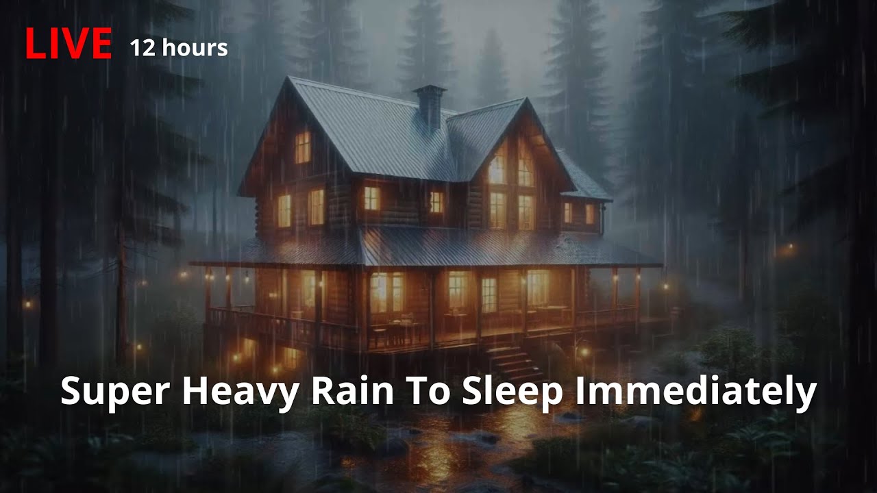 🔴 Super Heavy Rain To Sleep Immediately 😴 Relax, Rain Sounds For Relaxing Your Mind And Better Sleep