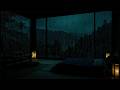 Rain the Bedroom at Night | The Sound of Rain Outside the Cozy Room Helps You Sleep Soundly