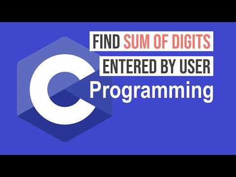Find sum of the digits of a number in C