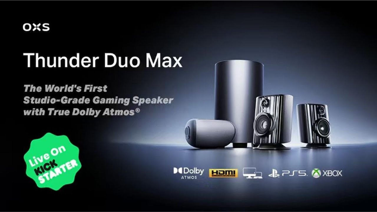 Kickstarter: Thunder Duo Max, Dolby Atmos® Studio-Grade Gaming Speaker