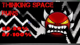 Thinking Space 68-80% & 87-100% (EXTREME Demon) [Geometry Dash]