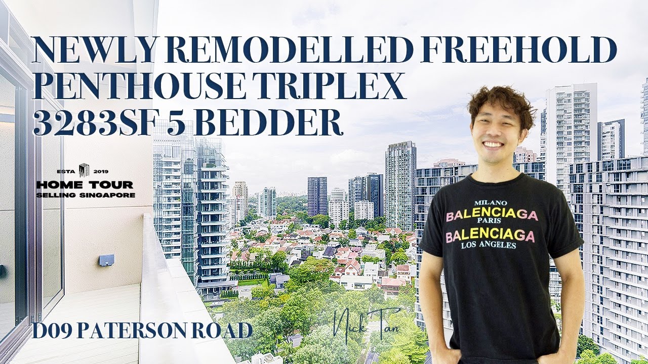 $8,000,000 Triplex Super Penthouse Freehold Orchard @ D09 Paterson Road Singapore Home Tour Ep. 232