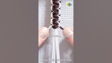 Macrame Bracelet Knitting Tutorial: Bracelet Pattern tu #shorts #macrametutorial #howto #craftideas