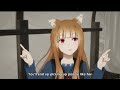 Spice and wolf holo plays with her wolf ears