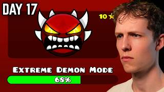Playing Geometry Dash for 1000 Days - Day 17 (EXTREME DEMON - 68%)