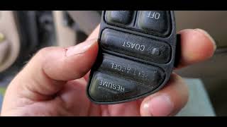 05 Ford Excursion remove steering wheel cruise control  switch.