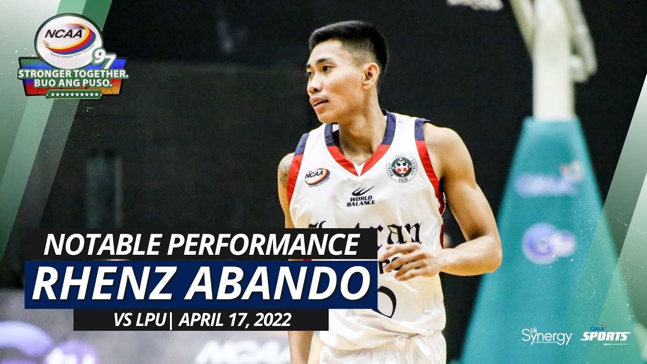 NOTABLE PERFORMANCE: Rhenz Abando | Letran Knights vs LPU Pirates | April 17, 2022 | NCAA Season 97