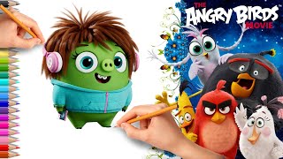 Let's draw Courtney Pig 🐷 | Angry Birds Movie. | drawing and coloring screenshot 3