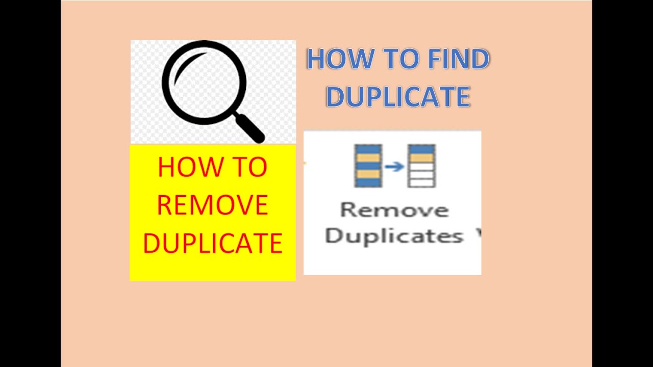 How to find duplicate value and how to remove duplicate value - YouTube