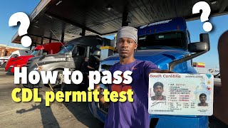 How to pass cdl Permit test 🚛2024