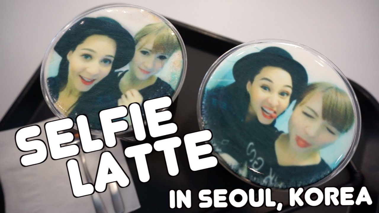 Get Your SELFIE on a LATTE CaFace  in Seoul  Korea YouTube