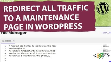 How to Redirect All Traffic to a Maintenance Page through Htaccess WordPress