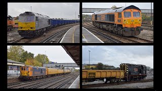 Trains at Eastleigh Station Featuring class 59, 66s, 73s & 08s Shunting [HD]