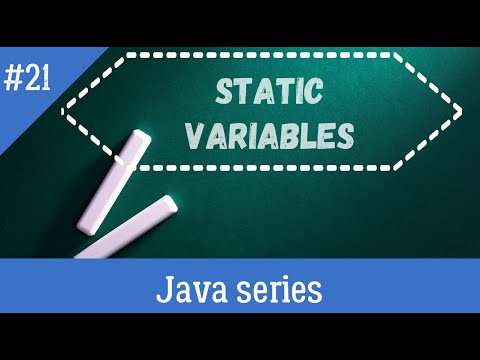 Static variables in java
