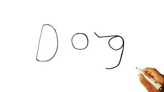 How To Draw A Dog From The Word Dog Wordtoons