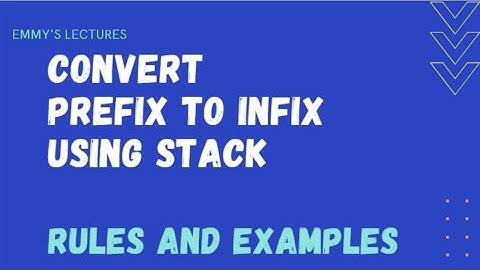Prefix to infix conversion | convert prefix to postfix using stack| Data structures