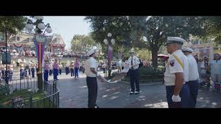 Fourth of July Flag Retreat Ceremony with 1st Marine Division - Disneyland 70th Celebration, 7-4-25