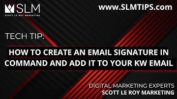 Tech Tip: How to Create an Email Signature in Command and Add it to your KW Email