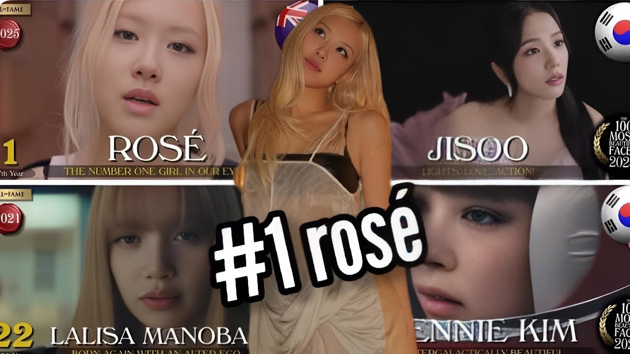 Гордое достижение! Розе из BLACKPINK заняла первое место в списке «100 самых красивых лиц 2025 го...