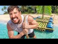I traped on an island until build a boat #mrbeast #mrbeasthindi #hindidubbed