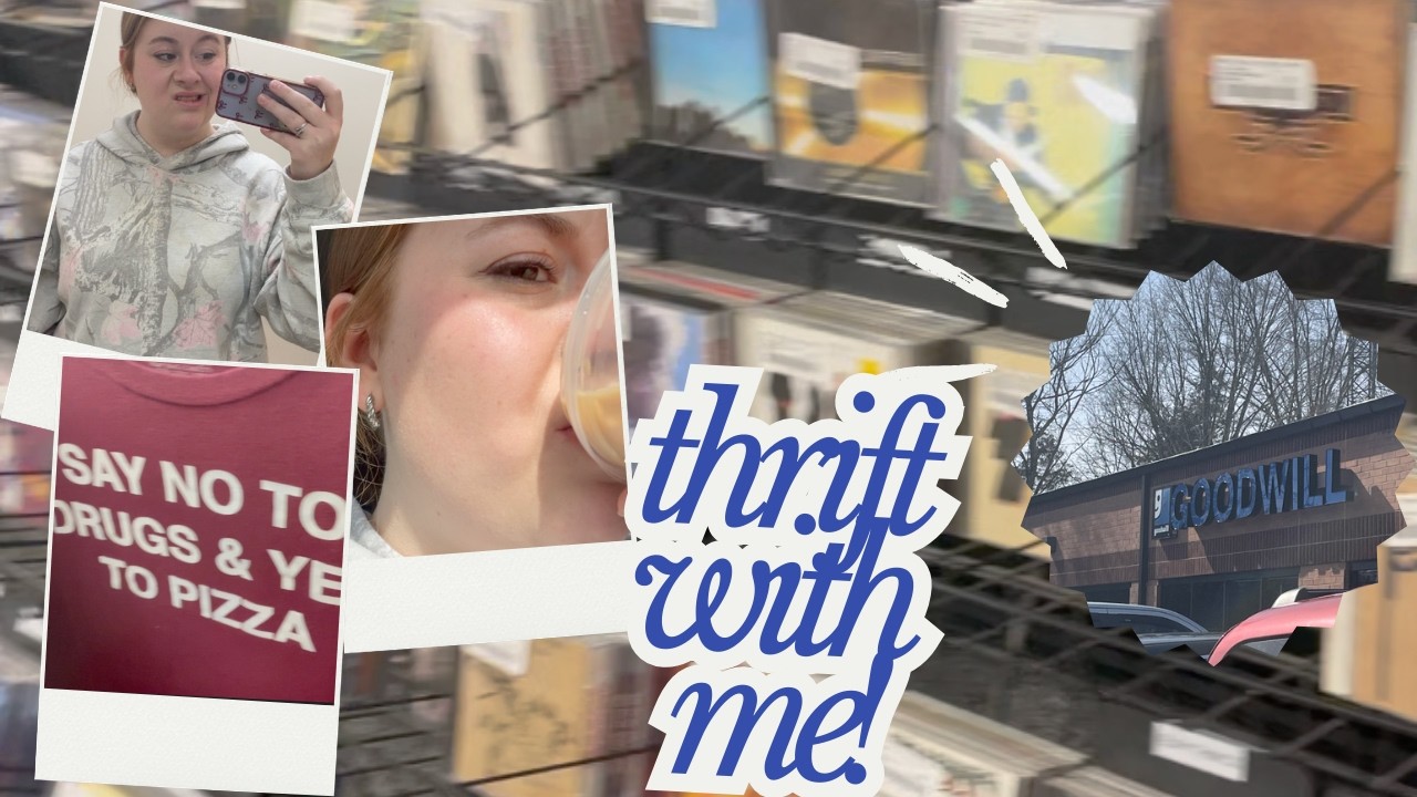 come thrifting with me!! (coffee + thrift + vlog)