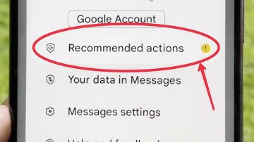Recommended actions in Google Account