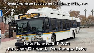 Santa Cruz Metro New Flyer C40LF CNG Bus 2801 Southbound 17-Highway 17 Express to Pasatiempo Drive