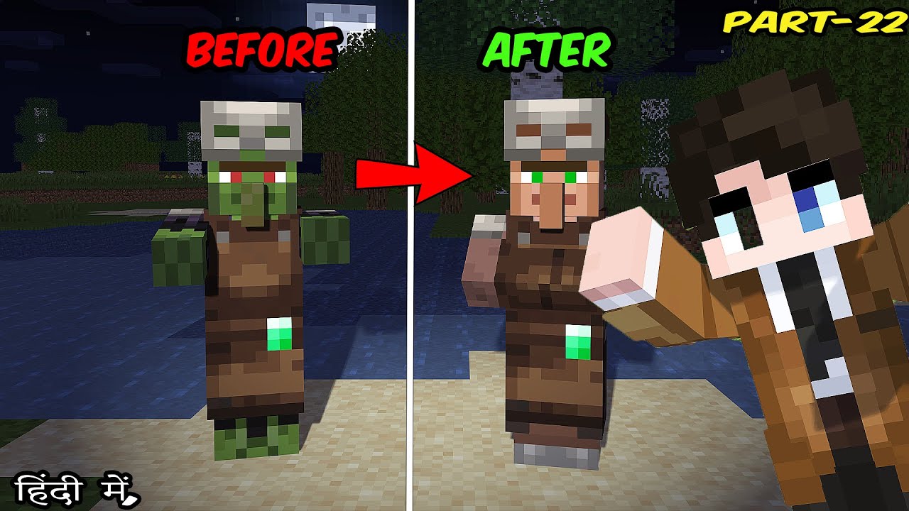 FINALLY I CURE ZOMBIE VILLAGER 😱 | Minecraft Hindi | Part-22