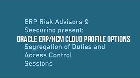 Oracle ERP/HCM Cloud Profile Options - Risks and Considerations