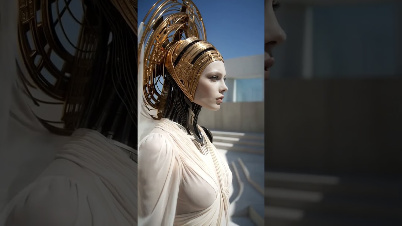 Mia Liorvian synthetic entity L9RA-Ø-MOD 93.08 L9RA-HELIOS galaxy speculative fashion mechatronic design industrial realism hybrid CGI Liorvian Studios