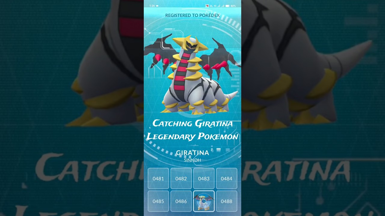 Catching Giratina Legendary Pokemon in Raid battle
