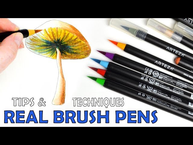 Watercolour brush pens: learning painting techniques correctly