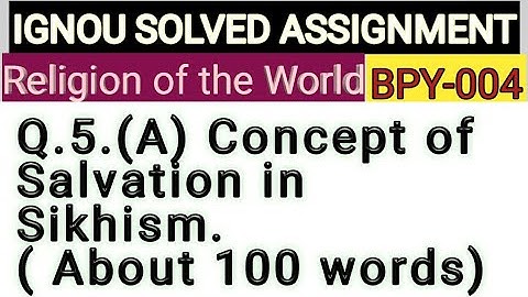 IGNOU SOLVED ASSIGNMENT BPY-004 Q.5(A)