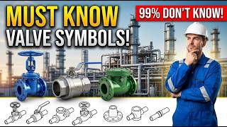🔥All Valve Symbols Explained in 60 Sec 🔥 | Gate, Ball, Globe, Check Valve #shortvideo