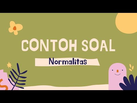 Normalitas #2  Contoh soal menghitung normalitas