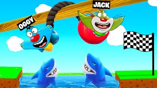 Oggy And Jack Try Not To Fall Off From Rope In | Fling To The Finish | Rock Indian Gamer |