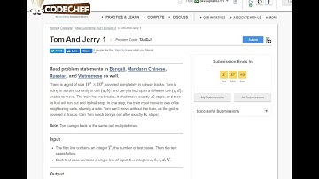 Codechef,Tom and jerry 1 python solution
