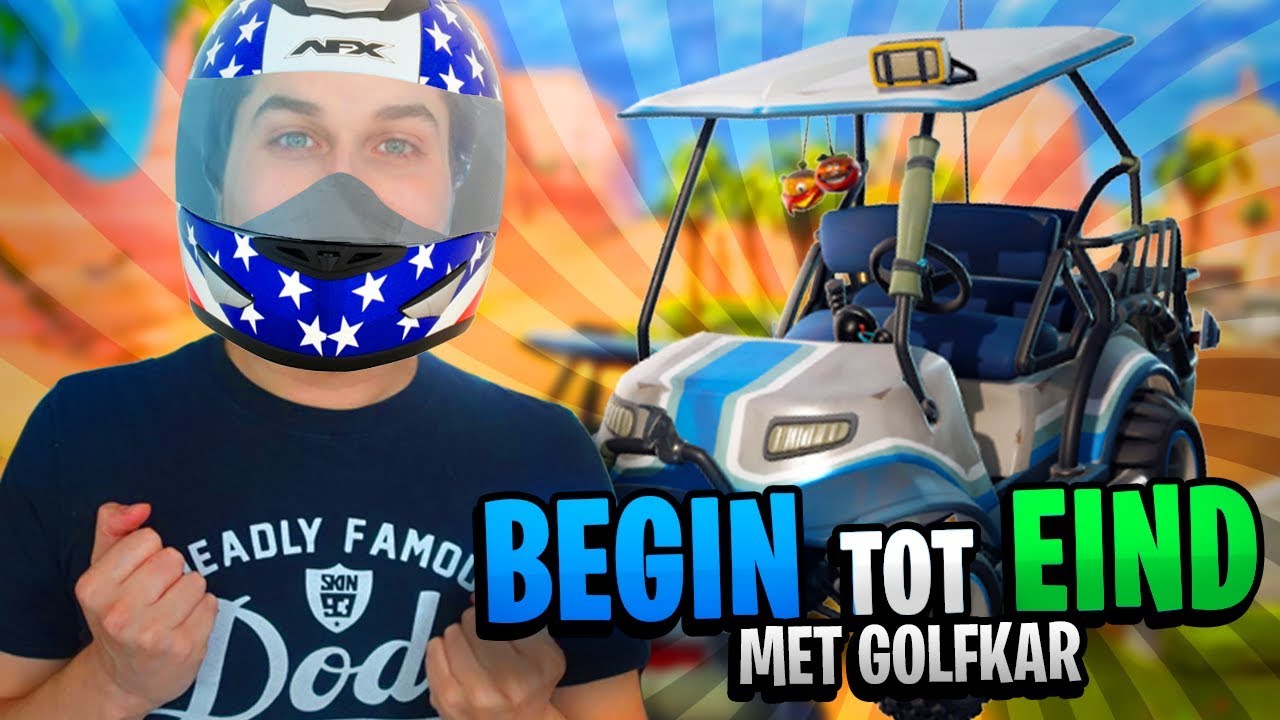 HELE MATCH MET GOLFKAR RIJDEN! 😂 - Fortnite Battle Royale (Nederlands)