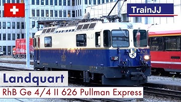 🇨🇭 Stunning RhB Pullman Express locomotive shunting in Landquart