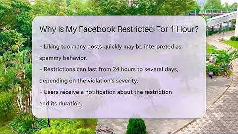 Why Is My Facebook Restricted For 1 Hour? - Everyday-Networking