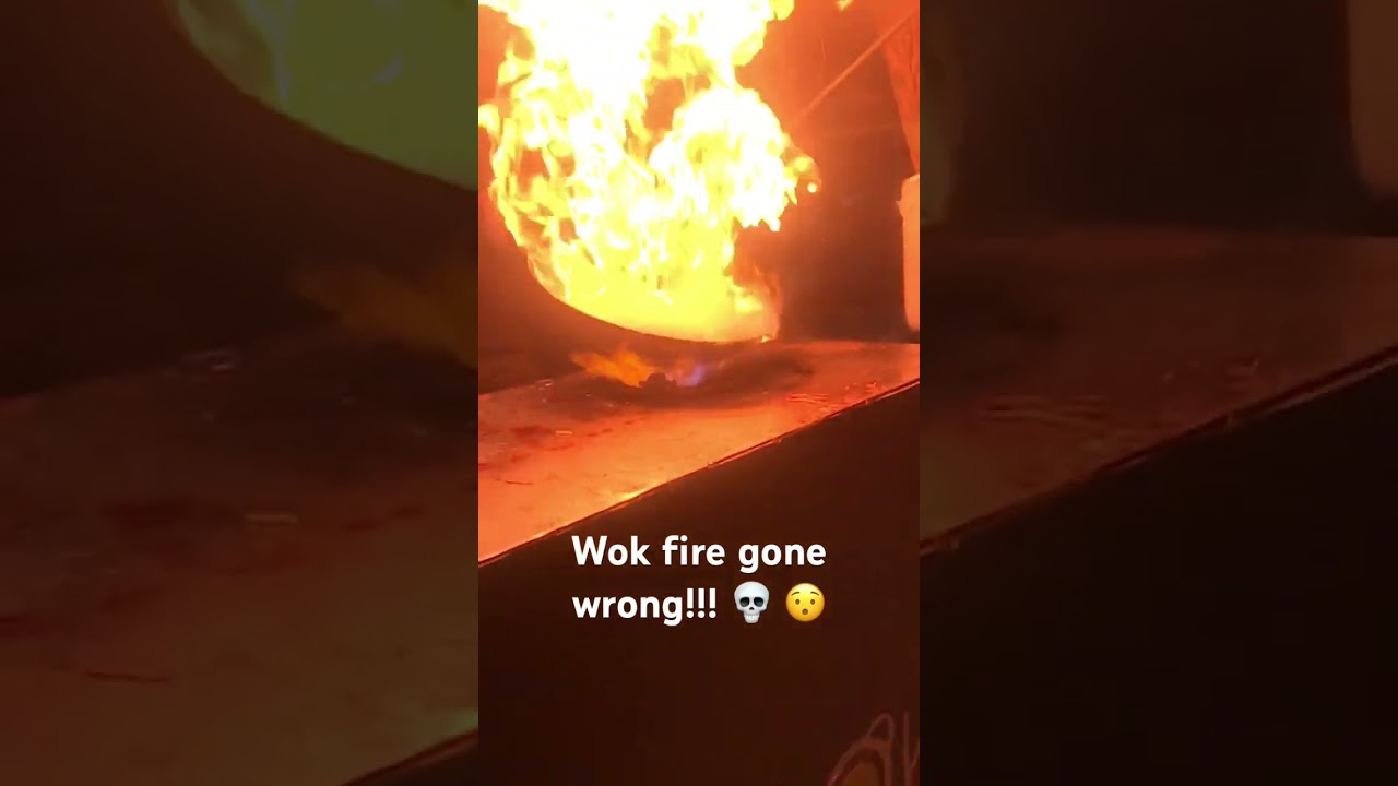 Restaurant accidentally catches on fire while doing the wok trick. 