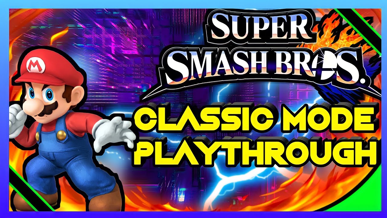 Super Smash Bros For Wii U Classic Mode Playthrough (Mario) - YouTube