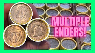 MULTIPLE Silver ENDER Half Dollars While Coin Roll Hunting Bank Rolled Half Dollars! SILVER FOUND!