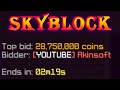 Solo Hypixel SkyBlock [87] When your 25,000,000 coin giveaway is outbid...