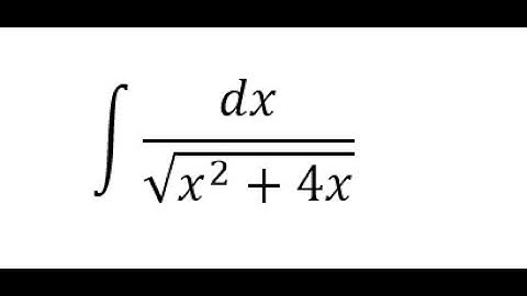 Calculus Help: Integral of dx/√(x^2+4x) - Integration by trigonometric substitution