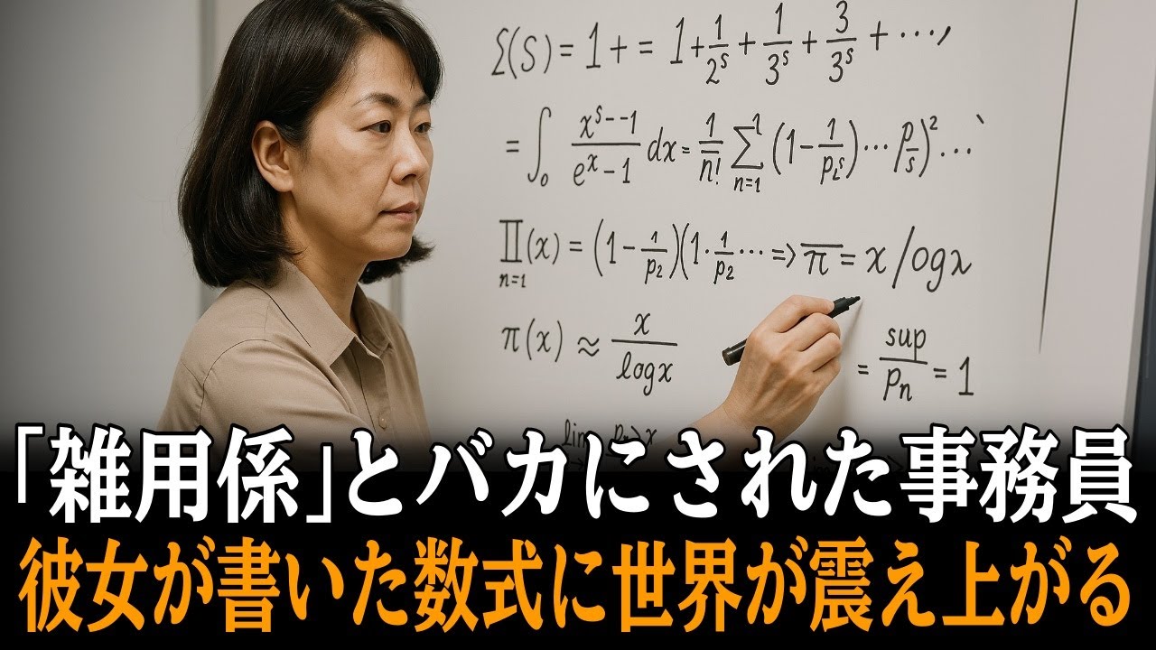 「雑用係」とバカにされた女性──しかし彼女が書いた数式に全員が沈黙！