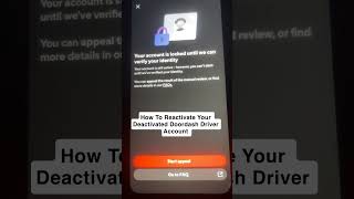 How To Reactivate Your Deactivated Doordash Driver Account #reactivation #deactivation