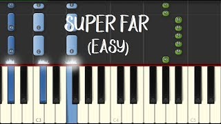 SUPER FAR - LANY || Synthesia Piano Tutorial -Chords-(Easy) chords