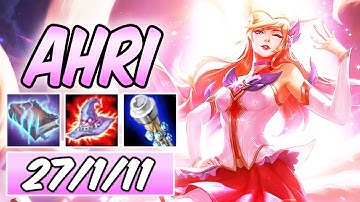 CLEAN FULL BURST ONE-SHOT AHRI MID S+ Build & Runes | Diamond Star Guardian Ahri | League of Legends