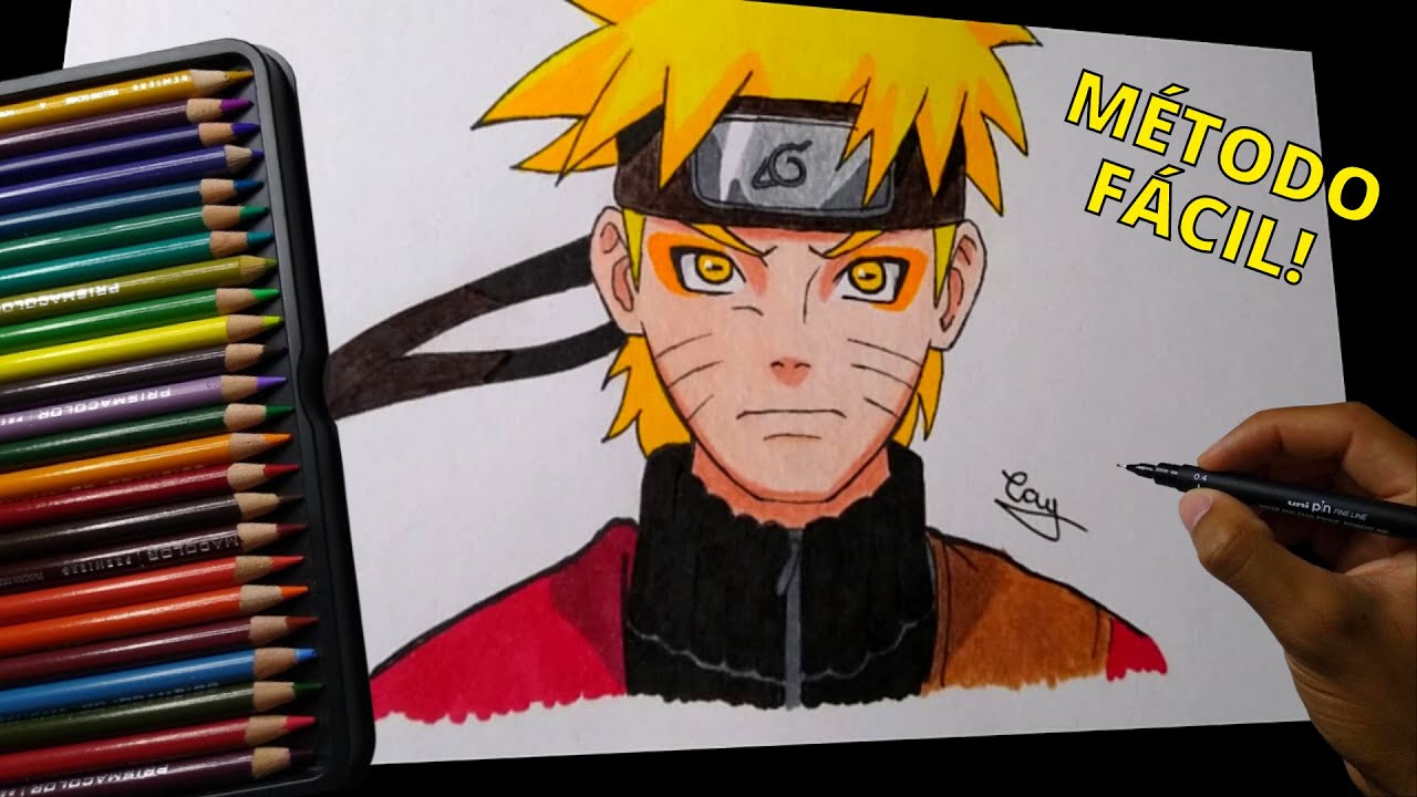 Como desenhar o Naruto - Parte 2 - pintura 